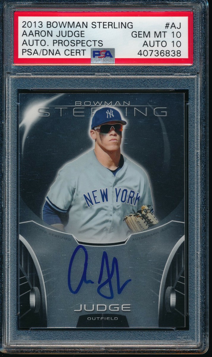 PSA 10/10 AARON JUDGE AUTO 2013 Bowman Sterling Prospect Autograph