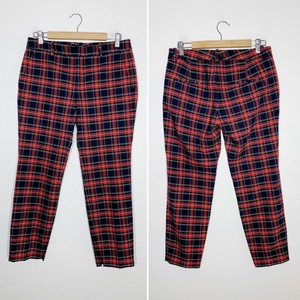 yellow black red plaid pants