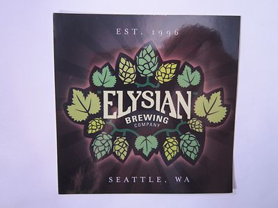 Bier Aufkleber: Elysian Brewing ~ Seattle, Washington Mikro Craft Brauerei