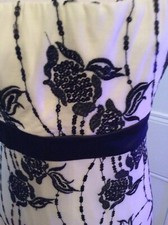 Quiz Party Black &  CReam Sequin Net Nylon  Dress Fit 14-16 Bnwt Hols