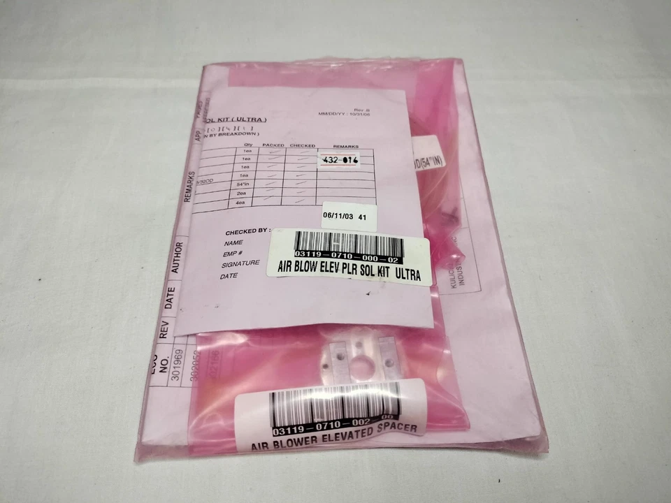 K&S Kulicke & Soffa 03-119-0710-000-02 AIR BLOW ELEV PLR SOL KIT ULTRA - Image 2 of 4