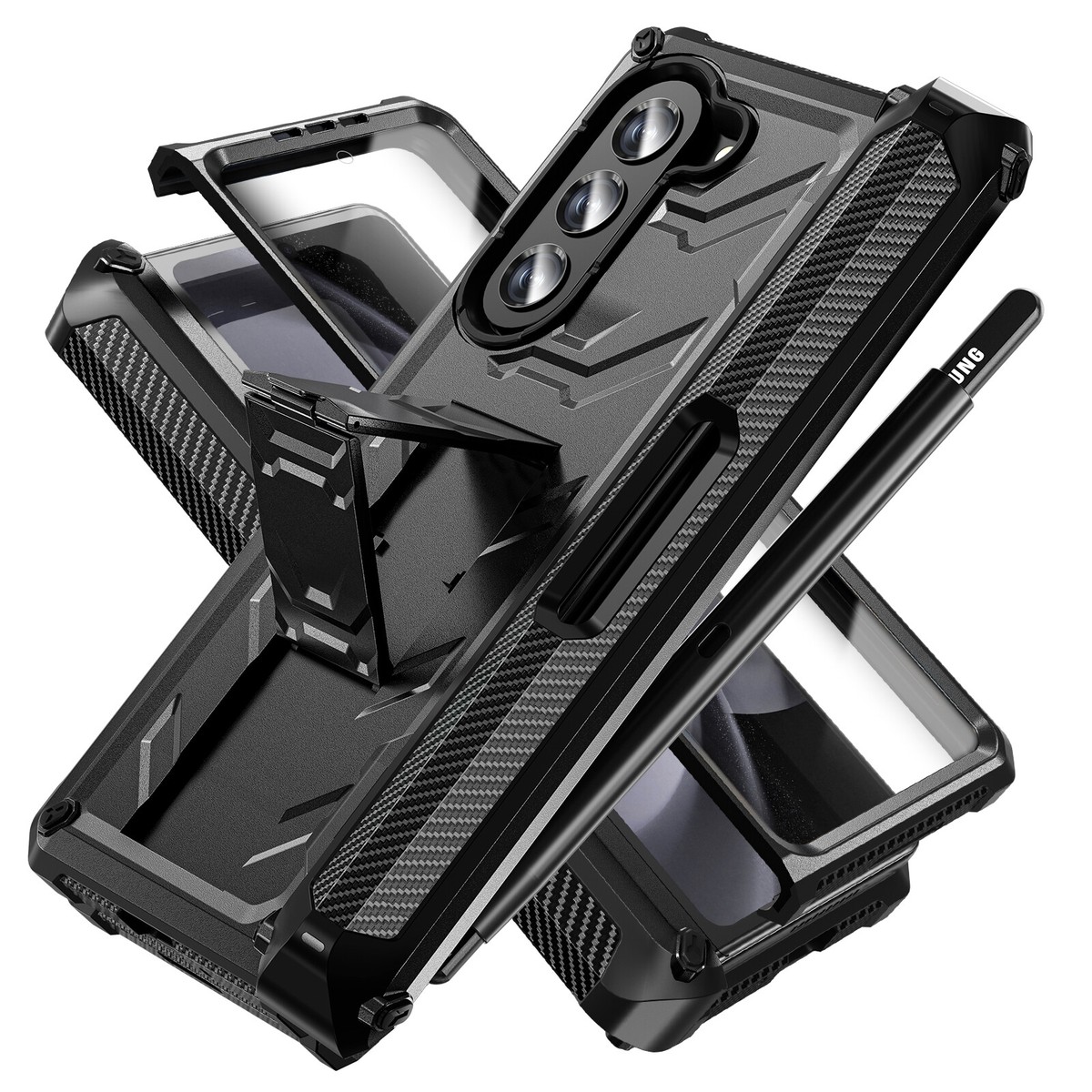 For Samsung Galaxy Z Fold 3 4 5 Case S Pen Holder Hinge