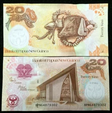 Papua New Guinea 20 Kina Year 2008 Banknote World Paper Money UNC Currency