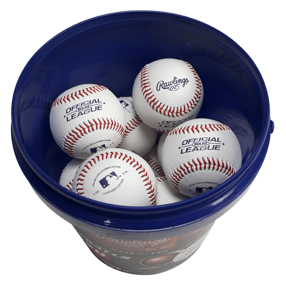 Rawlings ROLB2 12U Official League Youth Practice Baseball Bucket, 12