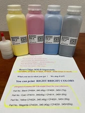(200g x 4) Toner Refill for HP M252, M277, Canon 045 H (CF400A/X ~ CF403A/X)