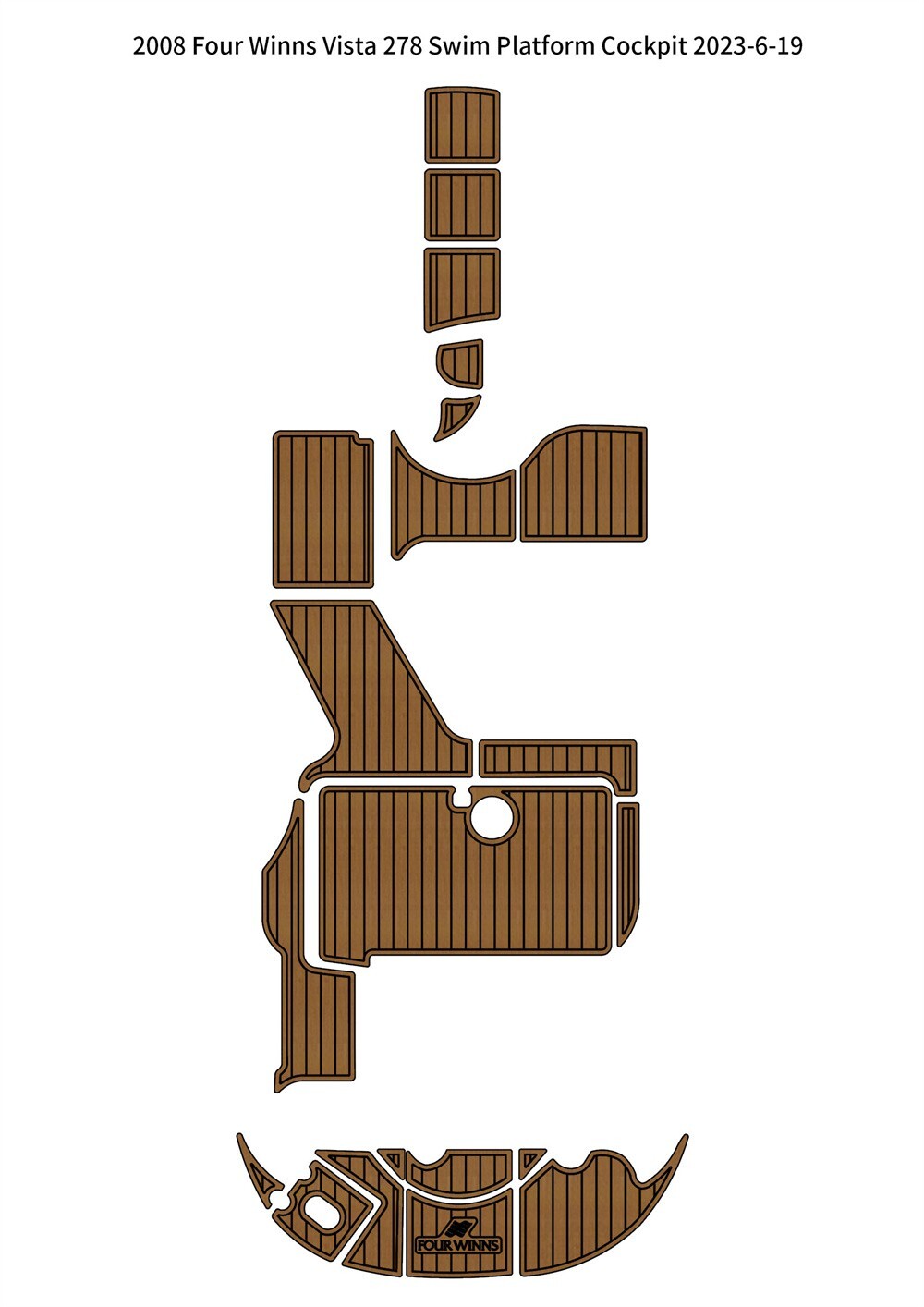 2008 Four Winns Vista 278 Swim Platform Cockpit Pad Boat EVA Foam Deck Flooring