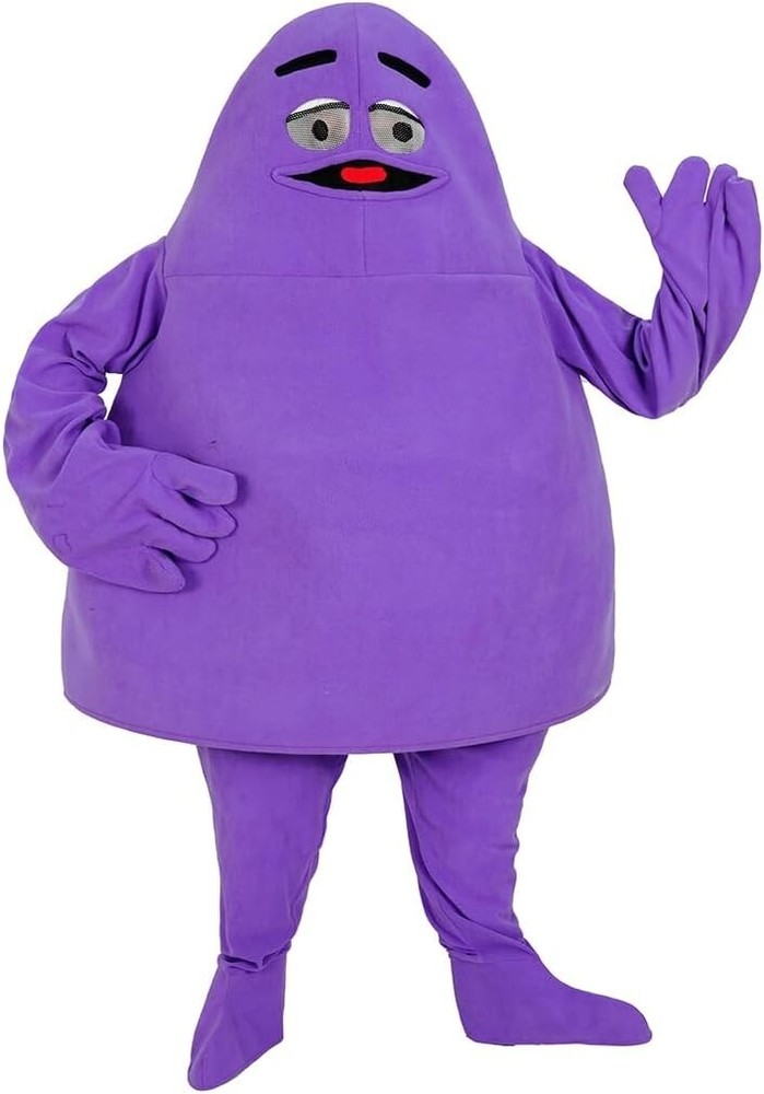 Purple Grimace Halloween Costume Suit Grimace Mascot Costume  for kids