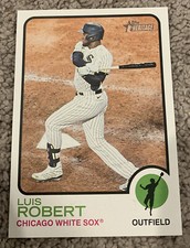 2022 Topps Heritage OB-LR Luis Robert White Sox Box Topper Oversized Base 1973