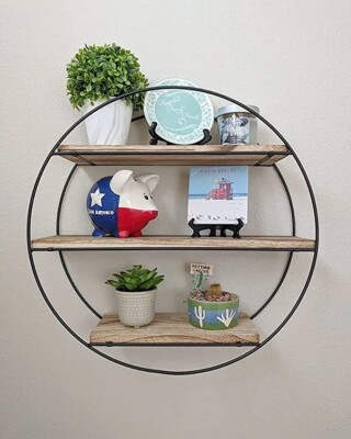 Best items, And Perfect TFER 24'' Round Floating Wall Shelves for Wall Decor,St