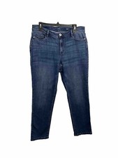 J. Jill Authentic Fit Slim Leg Ankle Jeans Womens Size 12 Blue Stretch Denim