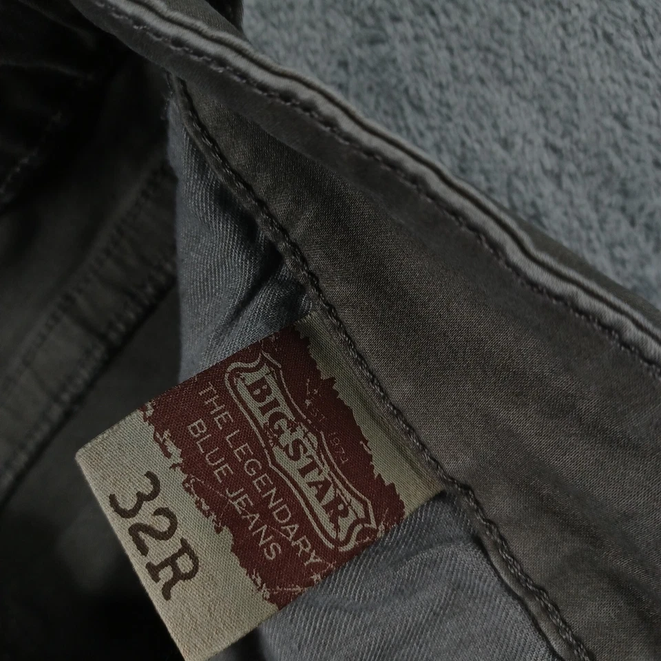 Pantalones de mezclilla Big Star para hombre 32x30 gris Venture rectos desgastados bolsillos occidentales Foto 4 de 4