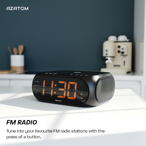 FM Uhr Radio Alarm & kabelloses Ladegerät Bluetooth Stereo HomeHub Q Compact - Bild 2 von 7