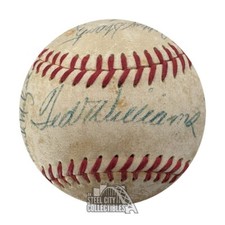 1957 AL All Stars Autographed Team Signed Baseball - JSA LOA ( Mantle, Williams)