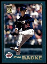 Brad Radke 2001 Topps #285 Minnesota Twins MLB READ FREE SHIPPING AutographDen