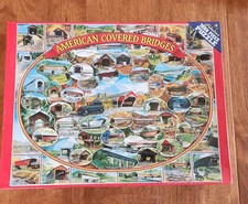 White Mountain Puzzles - American Covered Bridges - 1000 - Pre-Owned - 1999