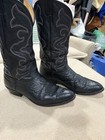 Black Nocona Water Buffalo Cowboy Boots In Size 11D — photo 4