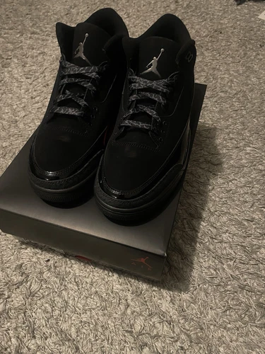 Jordan 3 Retro Black Cat (2025) UK 8.5 ? Nuovo ✅ Consegna Rapida ?