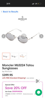 Authentic MONCLER TATOU ML0224 34U Shiny Rose Bronze Sunglasses 52mm