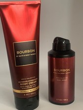 Bath  Body Works Men's Bourbon Body Cream 8 oz  Deodorant, New