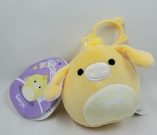 SQ1 Squishmallows Gavyn the Donkey 3.5" Clip Squishmallow Keychain Yellow NWT