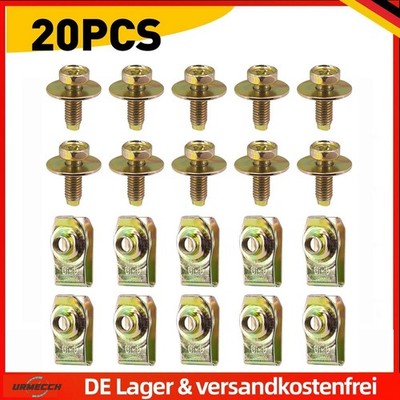 10X Schrauben M6 Unterfahrschutz Unterboden Clips Reparatur Kit für Renault