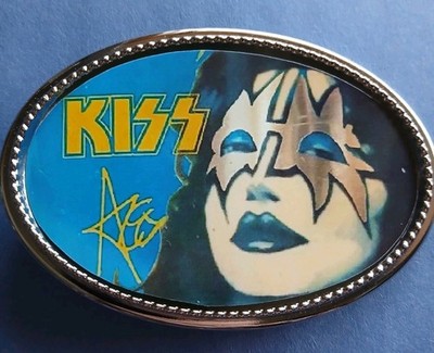 KISS Rock Band '' ACE FREHLEY''   Epoxy PHOTO MUSIC BELT BUCKLE - NEW!