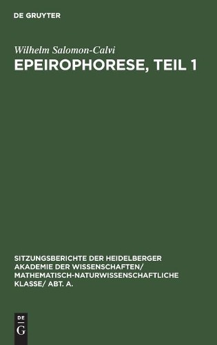 Wilhelm Salomon-Calvi Epeirophorese, Teil 1 (Hardback)