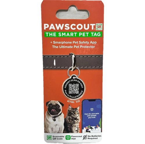 Pawscout QR The Smart Pet Tag Safety Dog/Cat Finder Connects to Your Phone