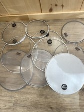 Drum heads for 6-piece drum set, less bass dr...