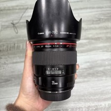 Canon EF 35mm f1.4 L USM Lens w/Lens Hood Tsted 100 Working