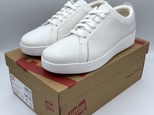 FitFlop Rally  Lace Up Trainers  Leather White UK 5 New In Box 