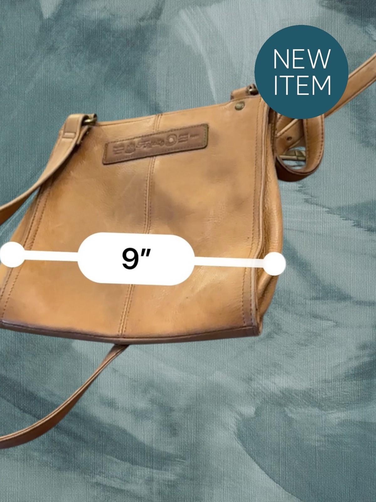 Fossil~Camel Messenger Shoulder Small Leather Cro… - image 5