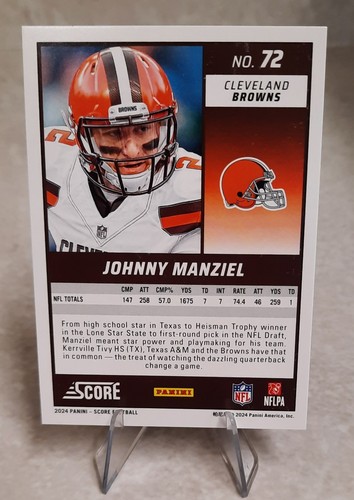 Johnny Manziel 2024 Score #72 Cubic /120 - Foto 2 di 2