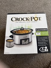 Crock-Pot 6qt Countdown programmierbarer ovaler Schongarer mit Dipper Stahl SCCPVC605-S
