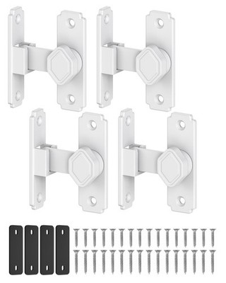 SecureLatch 90 Degree Flip Barn Door Lock, Small Right Angle Lock Latch, Sliding