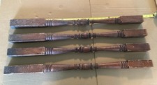 Balustres à broche vintage en bois tourné 32”x1-3/4”x1-3/4”Lot de 4 bois massif BEAU !