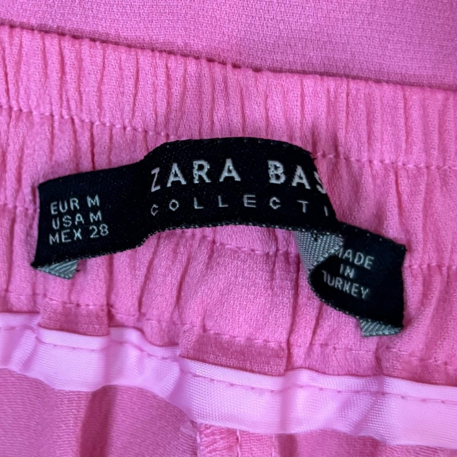 Zara Basic Collection Pants Size Medium Pink Draw… - image 5