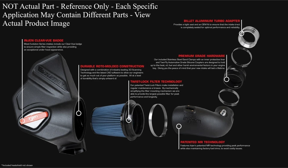 Injen Evolution Cold Air Intake System Black for 15-17 Subaru WRX STI H4-2.5L Foto 2 de 4