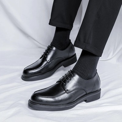 Men's Leather Business Office Leather Shoes Business Breathable Dress Shoes 
