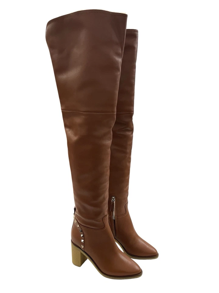 NUEVO EN CAJA $1,895 Valentino Garavani Rockstud Cordero Piel de Oveja Botas Altas Talla:36 (US 6) Foto 2 de 4