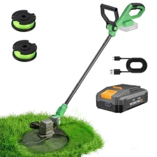 WORKPROX 12inch 20V String Trimmer 4.0Ah Li-Ion Battery Powered Grass Cutter