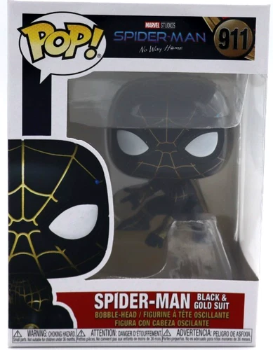 Funko Pop! Spider-Man No Way Home (911) Black & Gold Suit Bobble-Head