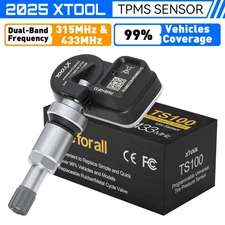 XTOOL TPMS Sensors TS100 315/433 MHz 2-in-1 Car Tire Pressure Metal Programmable