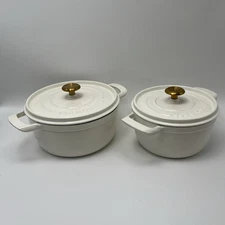 2-Pack Tramontina 4-Quart & 6-Quart Enameled Cast Iron Dutch Oven Oven-Safe NEW!