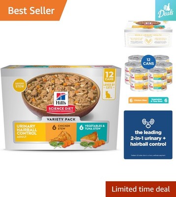 Natural Ingredients Wet Cat Food: Urinary Health & Hairball Control, 12 Cans