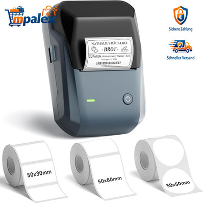 NIIMBOT B1 Bluetooth Etikettendrucker 50x30mm 3 Etiketten