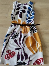 Clements Ribeiro Portobello White & Yellow Floral Linen  Dress