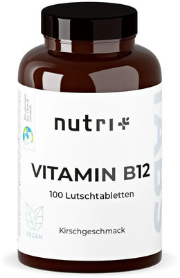 Nutri-Plus Vitamin B12 Lutschtabletten, 100 Tabletten, Kirschgeschmack