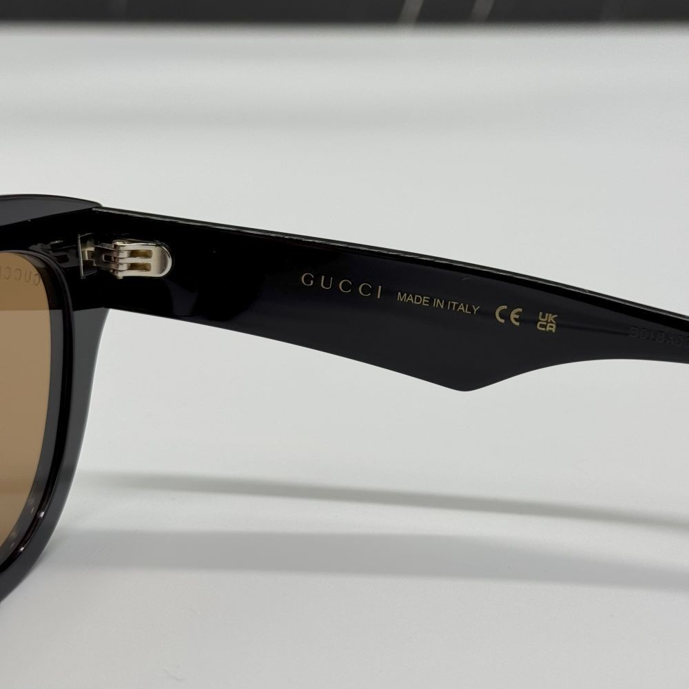 NEW GUCCI SUNGLASSES GG0957S 003 WOMEN BLACK ROUND EYEWEAR  display picture 1