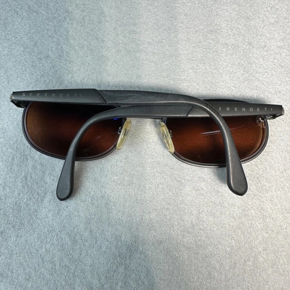 Gafas de sol Serengeti para hombre negras cuervo marrón lentes degradadas hechas en Italia 6678 Foto 4 de 4